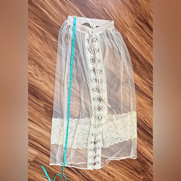 POL Sheer Lace Maxi Skirt in Ivory - Picture 6 of 6